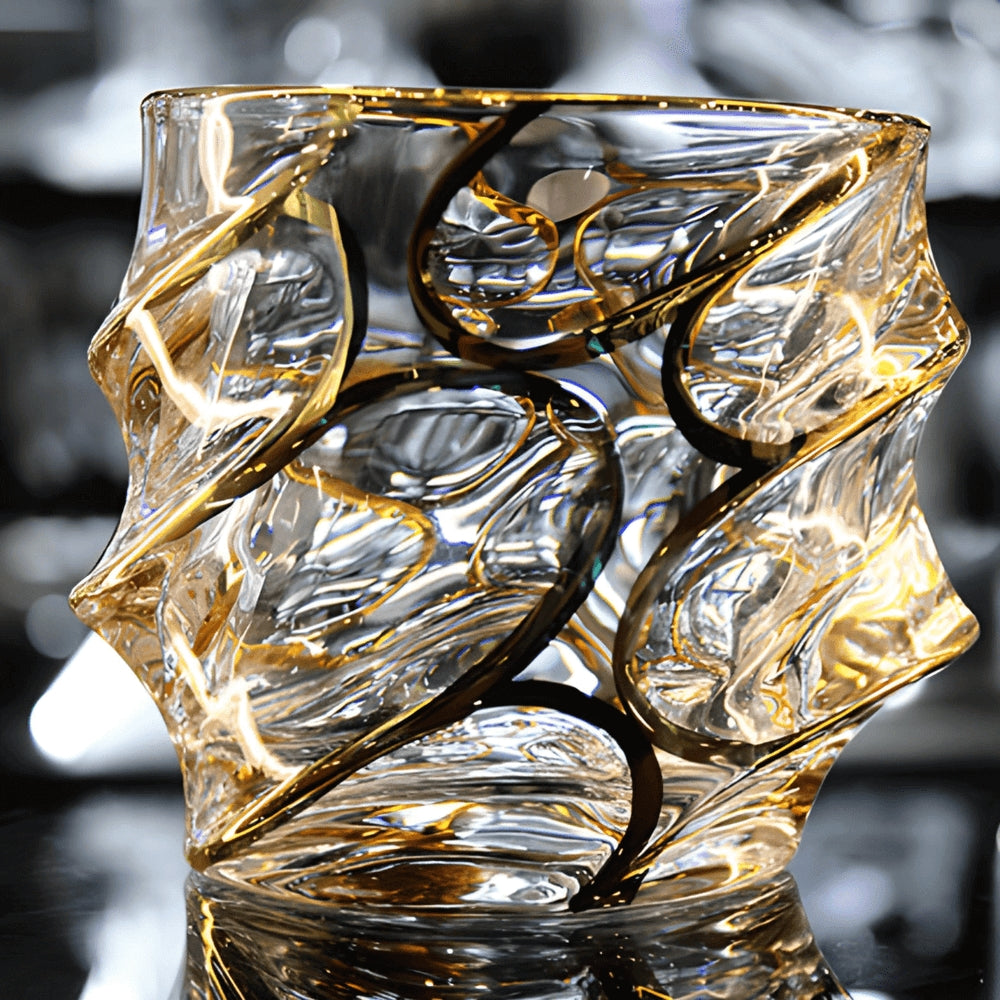 Yuga Premium Japon Kristal Rei Gold Storm Viski Bardağı